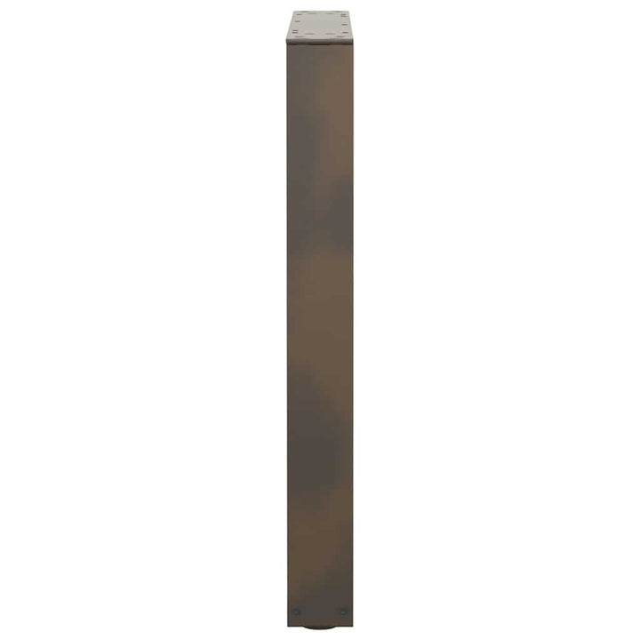 spisebordsben V-formet 2 stk. naturstål 70 x (72-73,3) cm stål