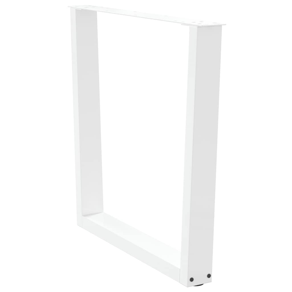 spisebordsben V-formet 2 stk. hvid 80x(72-73,3) cm stål