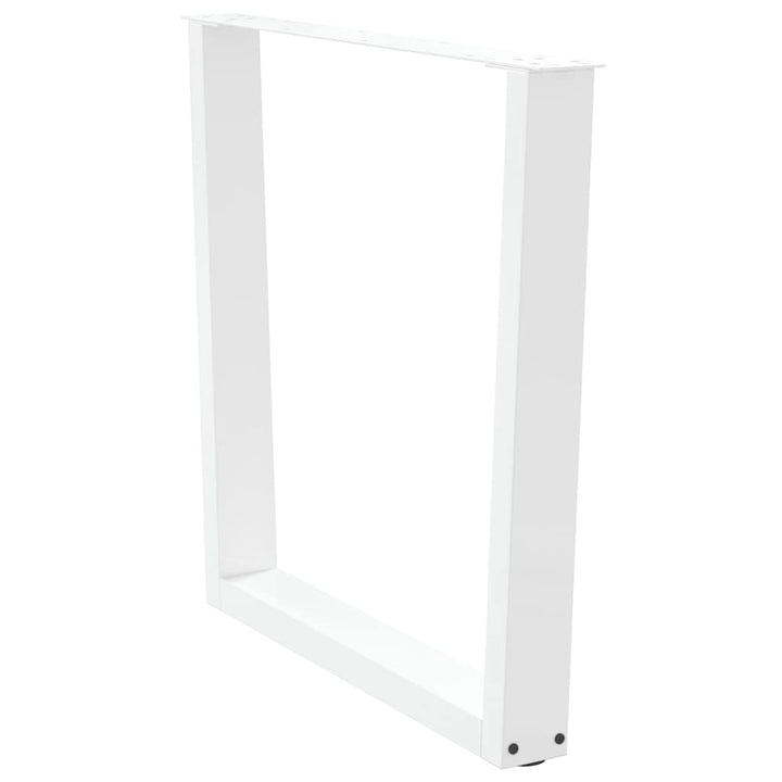 spisebordsben V-formet 2 stk. hvid 80x(72-73,3) cm stål