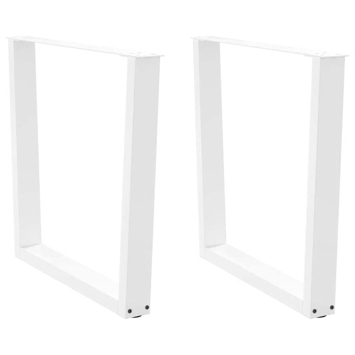spisebordsben V-formet 2 stk. hvid 90 x (72-73,3) cm stål