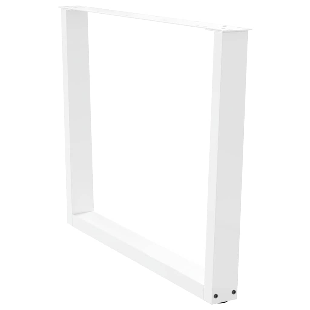 spisebordsben V-formet 2 stk. hvid 100x(72-73,3) cm stål