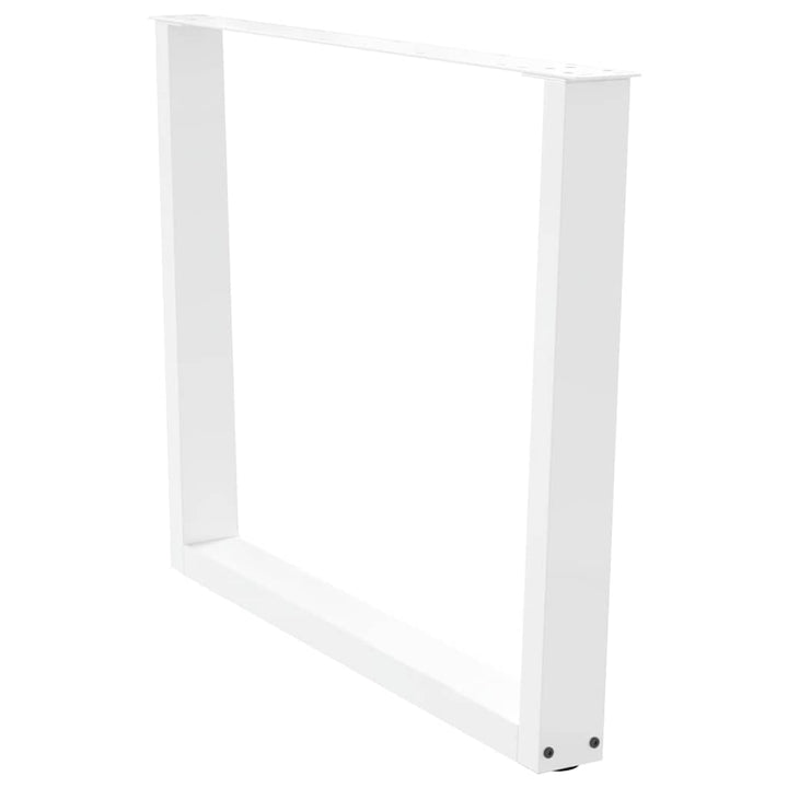 spisebordsben V-formet 2 stk. hvid 100x(72-73,3) cm stål