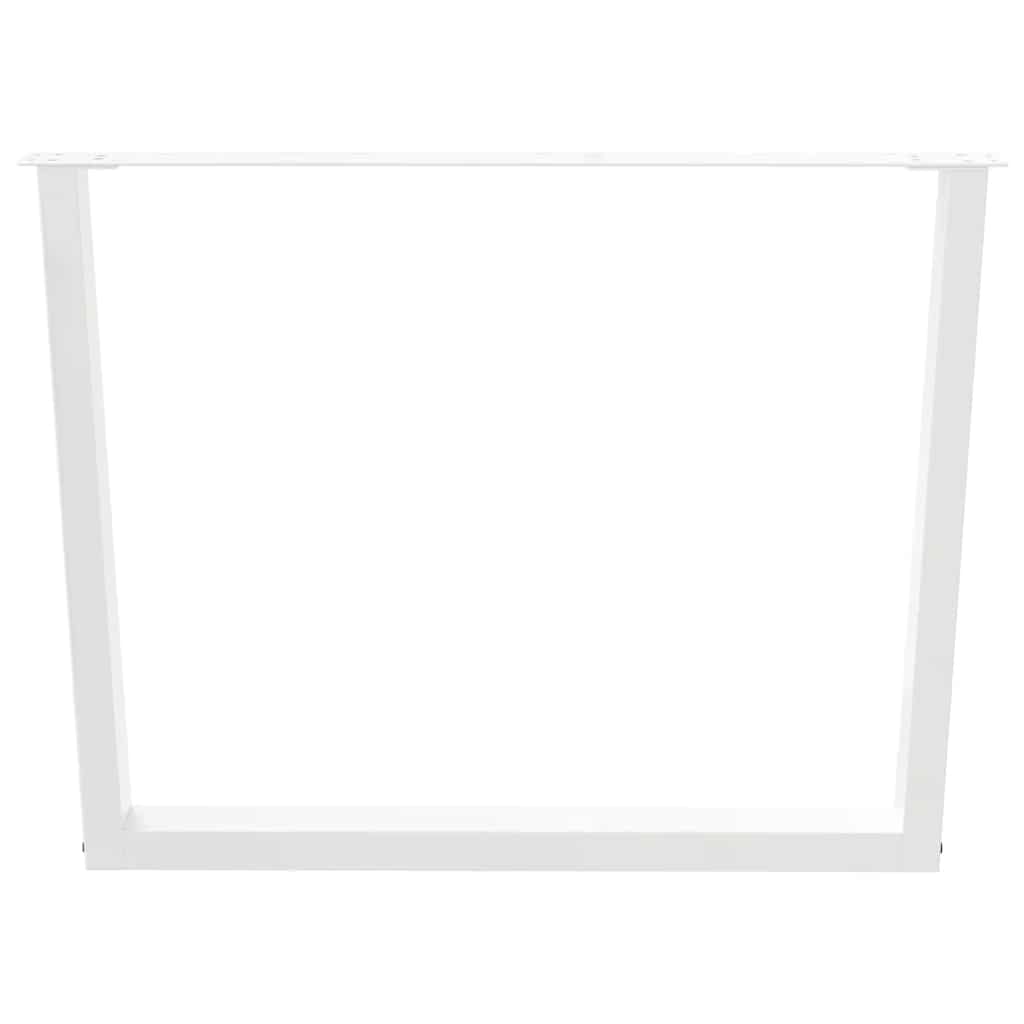 spisebordsben V-formet 2 stk. hvid 100x(72-73,3) cm stål