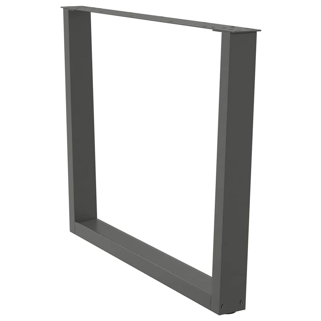 spisebordsben V-formet 2 stk. antracit 100x(72-73,3) cm stål