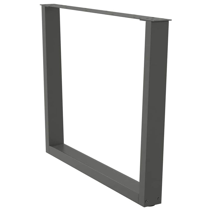 spisebordsben V-formet 2 stk. antracit 100x(72-73,3) cm stål