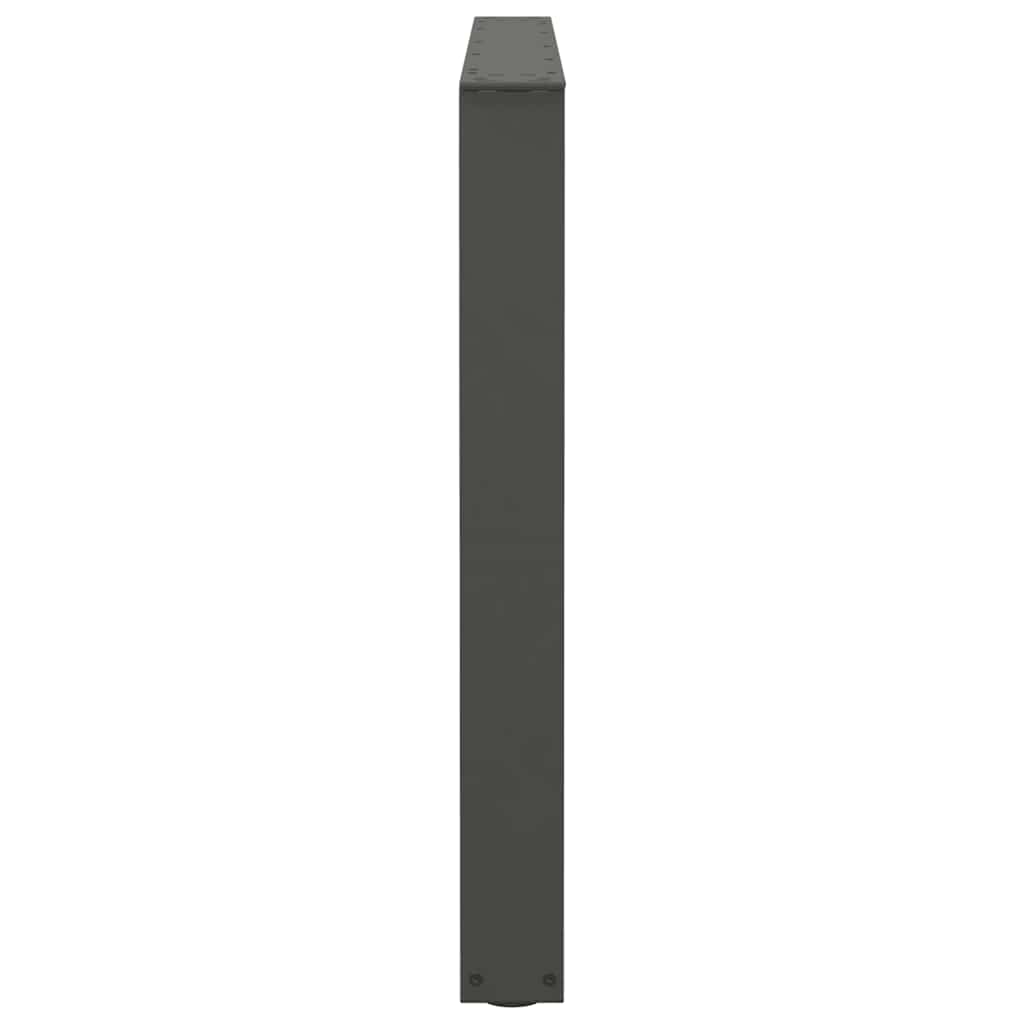 spisebordsben V-formet 2 stk. antracit 100x(72-73,3) cm stål