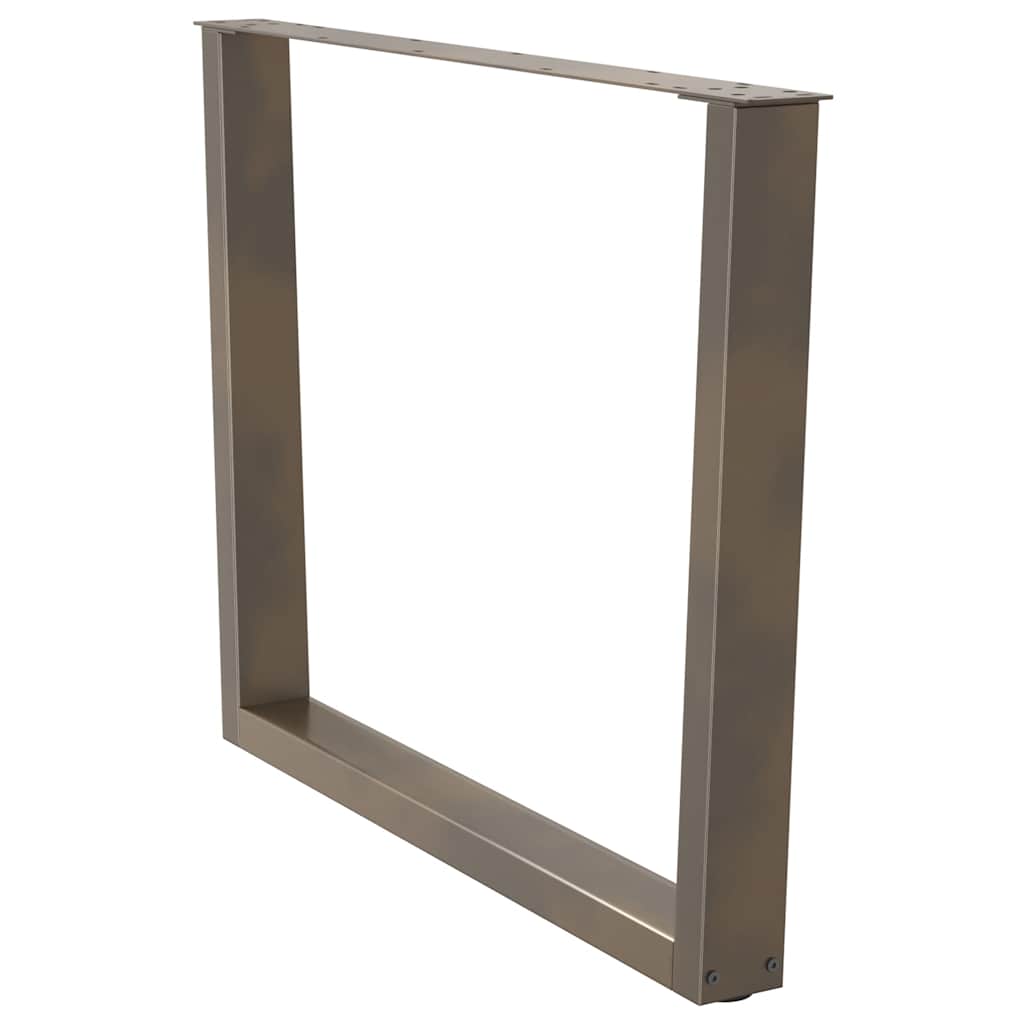 spisebordsben V-formet 2 stk. naturstål 100x(72-73,3) cm stål