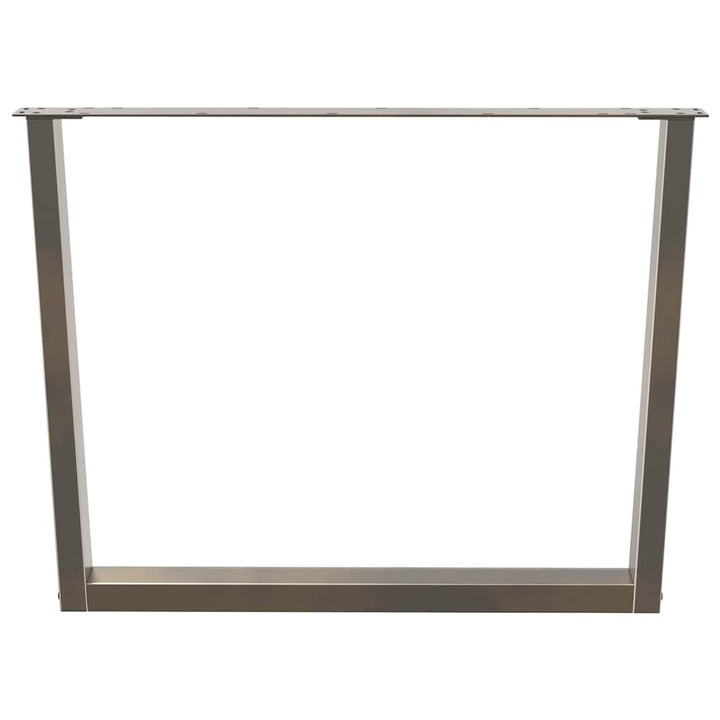 spisebordsben V-formet 2 stk. naturstål 100x(72-73,3) cm stål