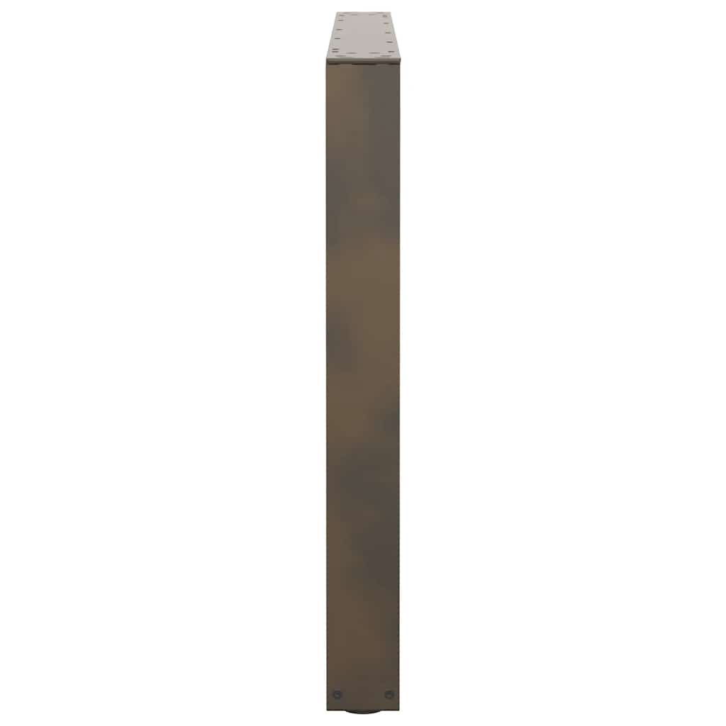 spisebordsben V-formet 2 stk. naturstål 100x(72-73,3) cm stål
