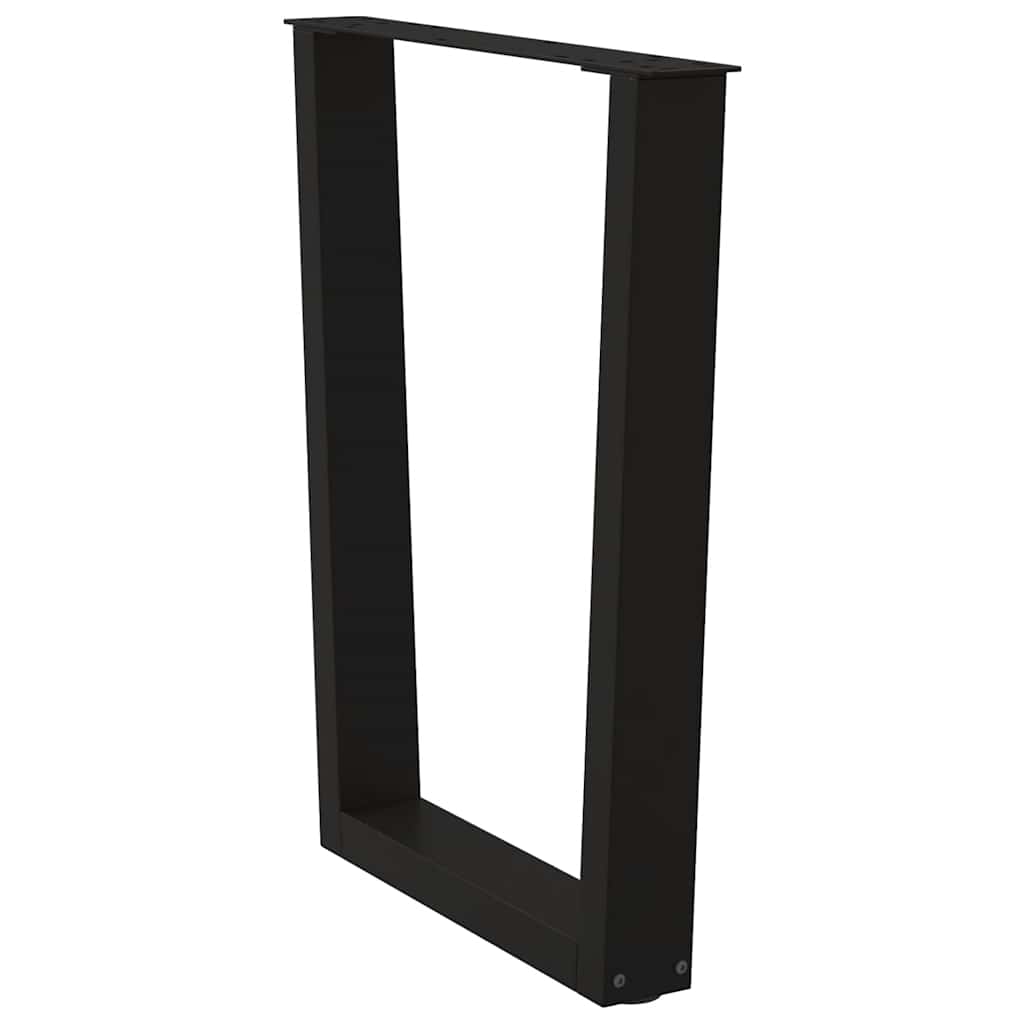 spisebordsben V-formet 3 stk. sort 70 x (72-73,3) cm stål