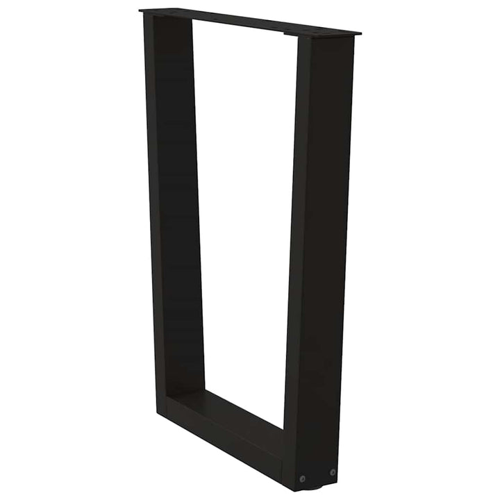 spisebordsben V-formet 3 stk. sort 70 x (72-73,3) cm stål