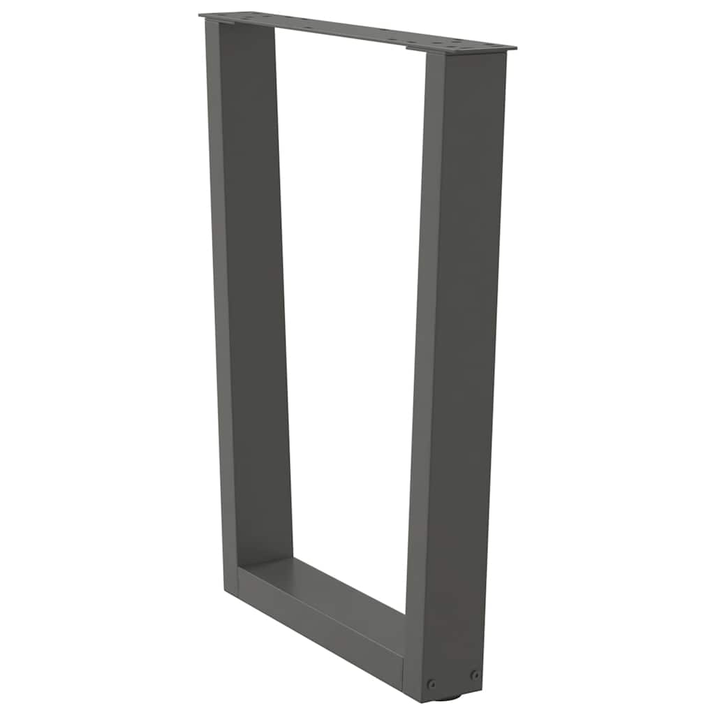 spisebordsben V-formet 3 stk. antracit 70 x (72-73,3) cm stål