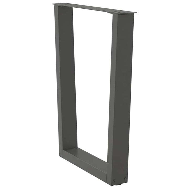 spisebordsben V-formet 3 stk. antracit 70 x (72-73,3) cm stål