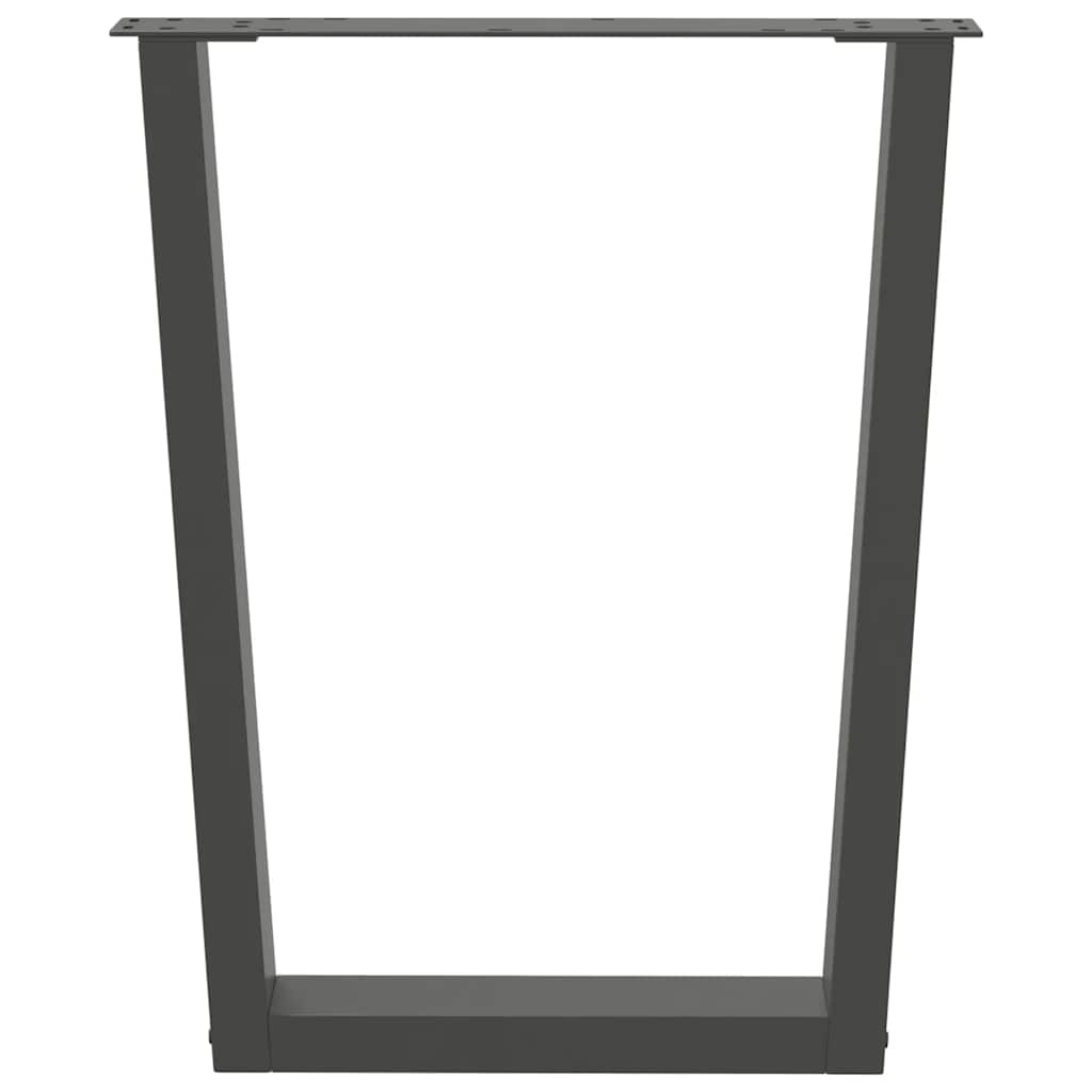 spisebordsben V-formet 3 stk. antracit 70 x (72-73,3) cm stål