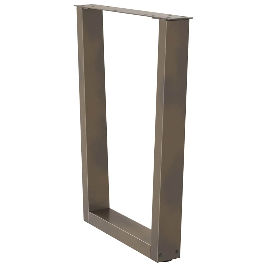 spisebordsben V-formet 3 stk. naturstål 70 x (72-73,3) cm stål