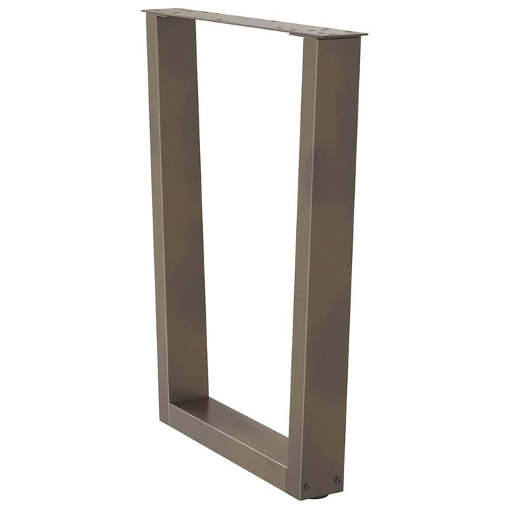 spisebordsben V-formet 3 stk. naturstål 70 x (72-73,3) cm stål