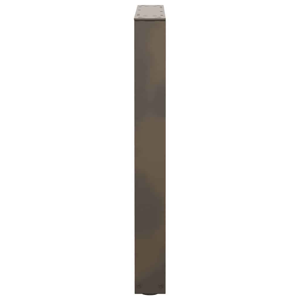 spisebordsben V-formet 3 stk. naturstål 70 x (72-73,3) cm stål