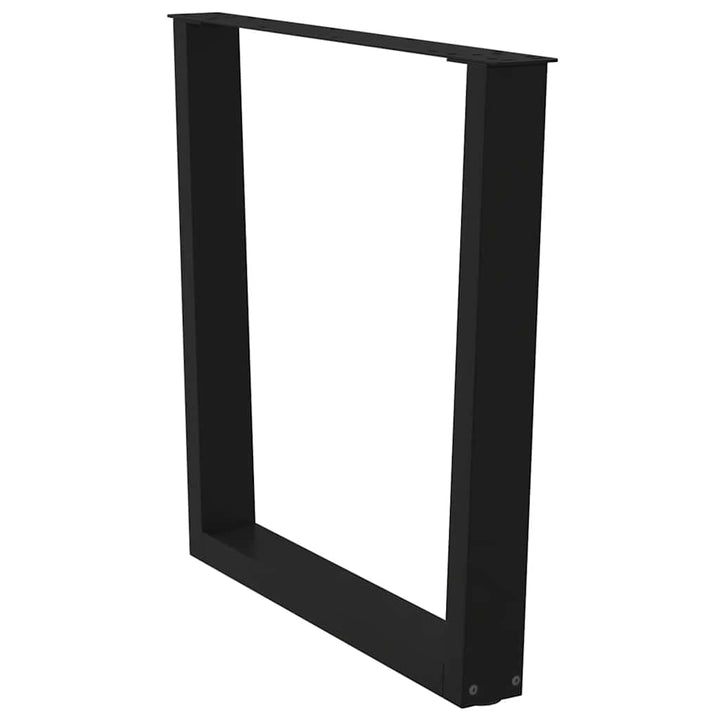 spisebordben V-formet 3 stk. sort 80 x (72-73,3) cm stål