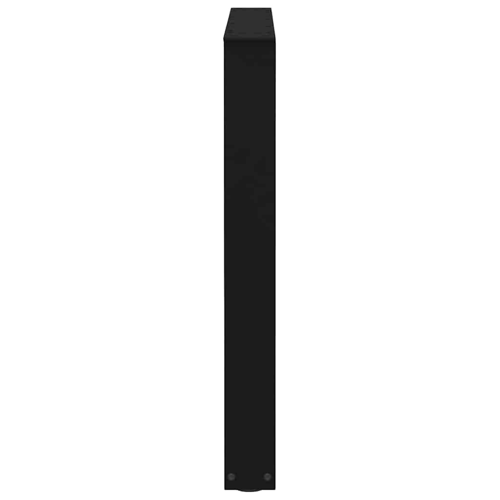 spisebordben V-formet 3 stk. sort 80 x (72-73,3) cm stål