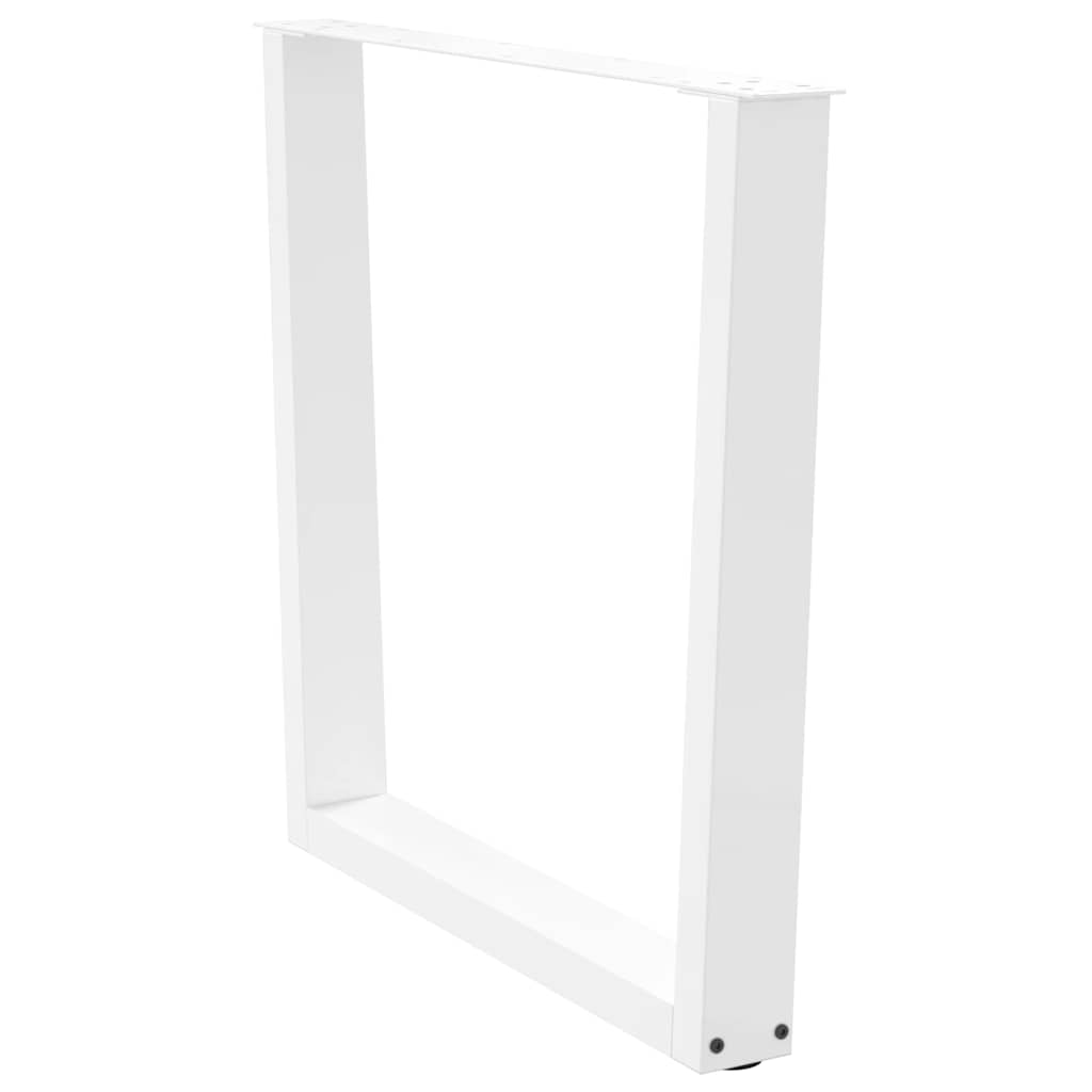 spisebordsben V-formet 3 stk. hvid 80x(72-73,3) cm stål