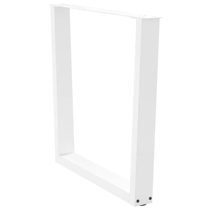 spisebordsben V-formet 3 stk. hvid 80x(72-73,3) cm stål