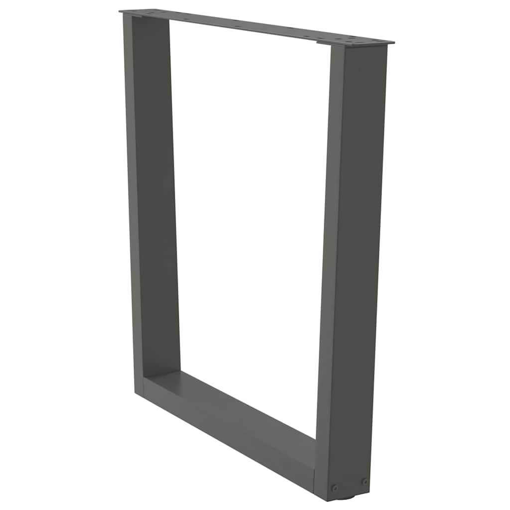 spisebordsben V-formet 3 stk. antracit 80x(72-73,3) cm stål
