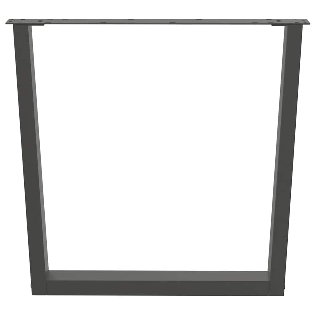 spisebordsben V-formet 3 stk. antracit 80x(72-73,3) cm stål