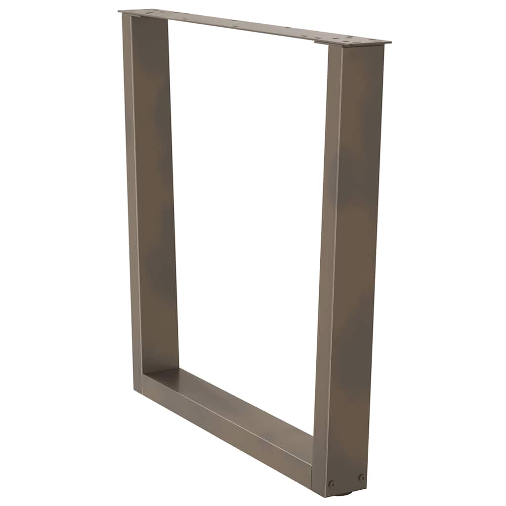 spisebordsben V-formet 3 stk. naturstål 80x(72-73,3) cm stål