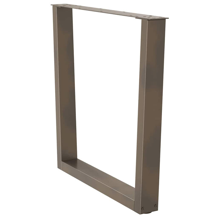 spisebordsben V-formet 3 stk. naturstål 80x(72-73,3) cm stål