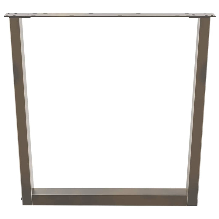 spisebordsben V-formet 3 stk. naturstål 80x(72-73,3) cm stål