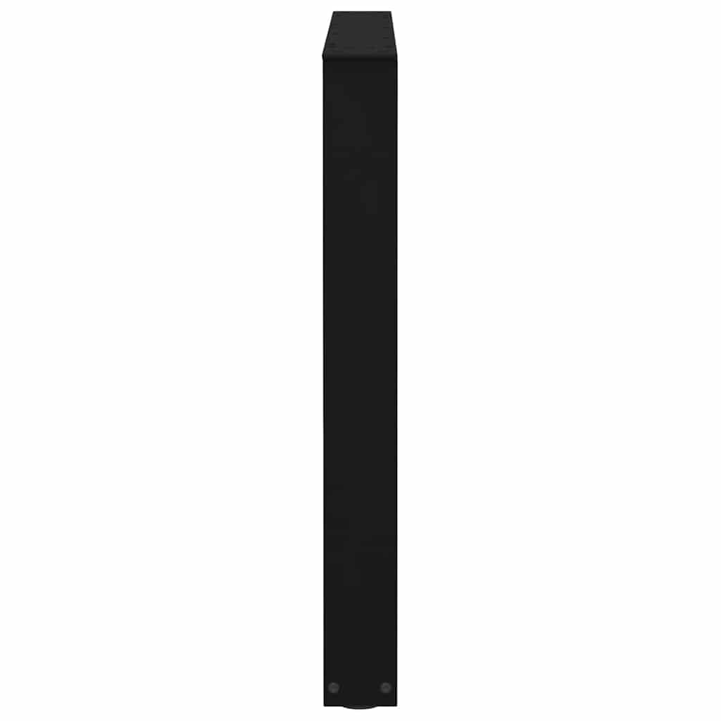 spisebordben V-formet 3 stk. sort 90 x (72-73,3) cm stål