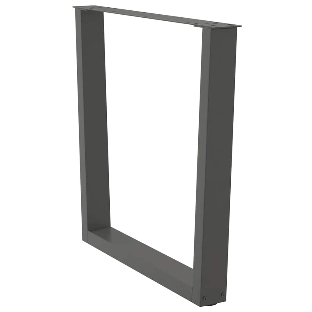 spisebordsben V-formet 3 stk. antracit 90 x (72-73,3) cm stål