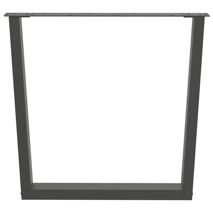 spisebordsben V-formet 3 stk. antracit 90 x (72-73,3) cm stål
