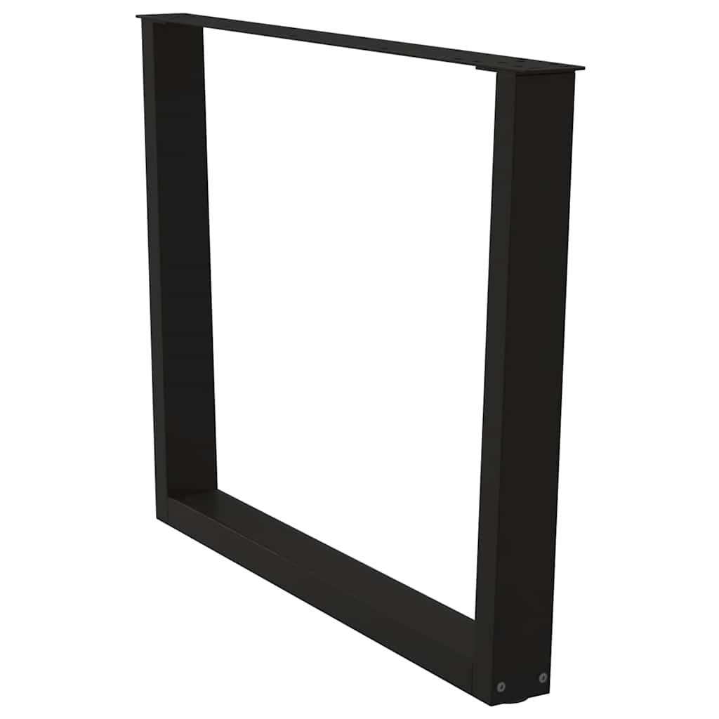 Spisebordsben V-form 3 stk Sort 100x(72-73,3) cm Stål