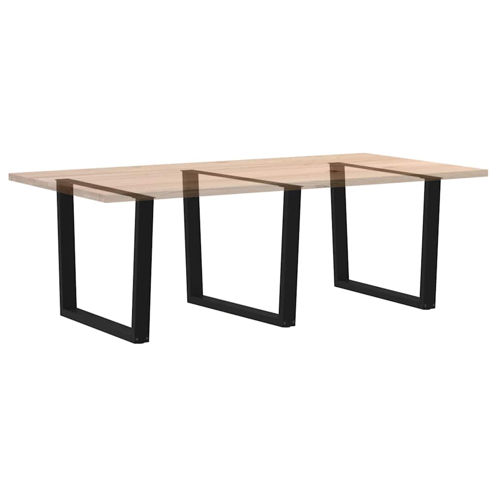 Spisebordsben V-form 3 stk Sort 100x(72-73,3) cm Stål