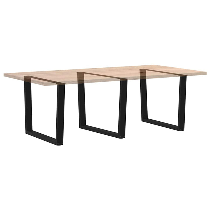 Spisebordsben V-form 3 stk Sort 100x(72-73,3) cm Stål