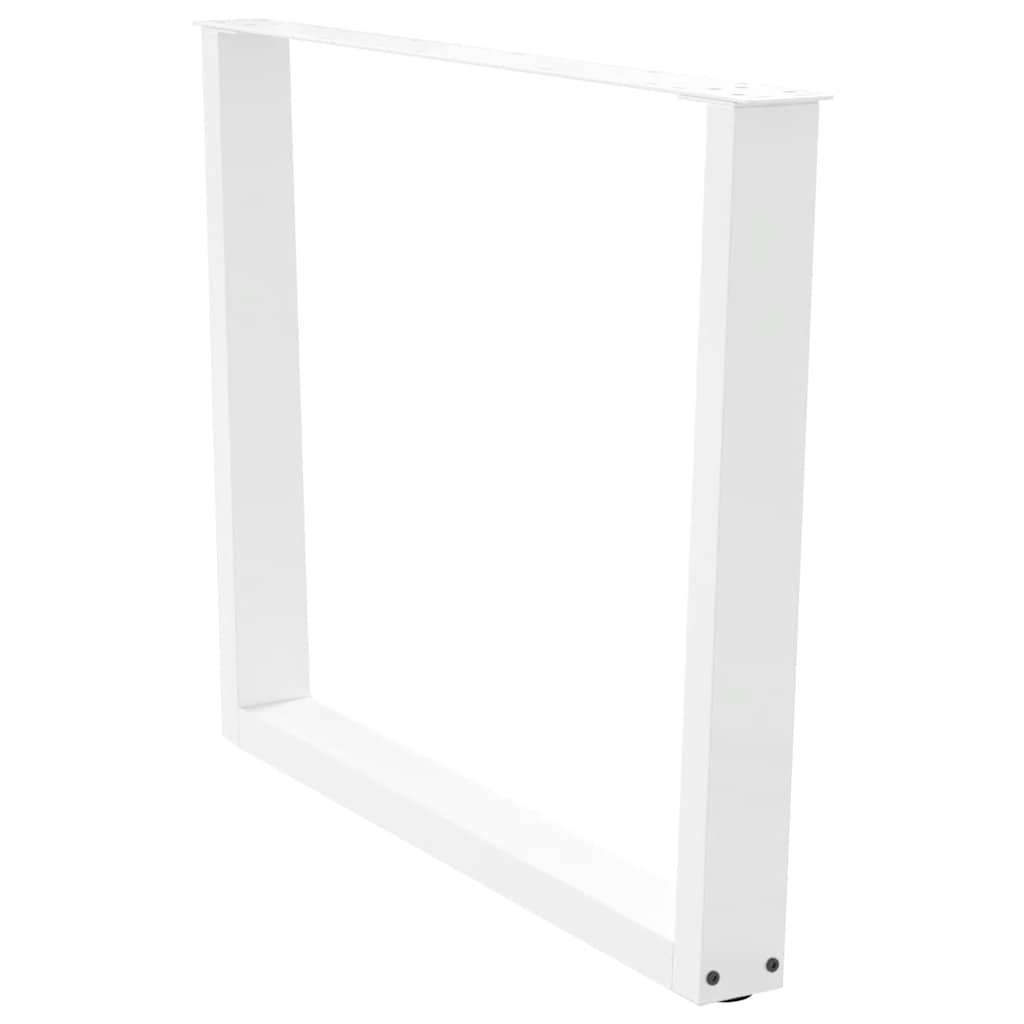 spisebordsben V-formet 3 stk. hvid 100x(72-73,3) cm stål