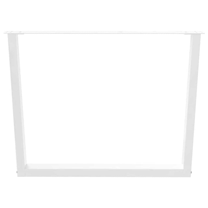 spisebordsben V-formet 3 stk. hvid 100x(72-73,3) cm stål