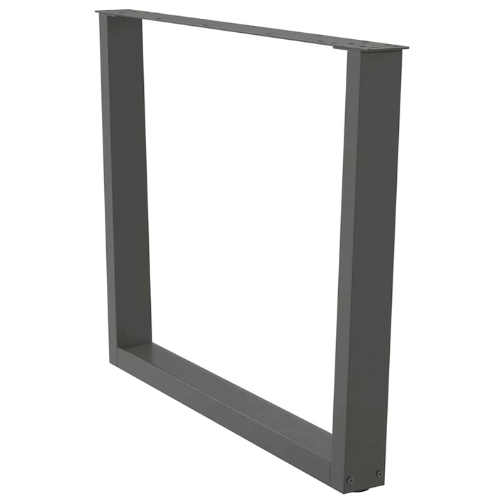 spisebordsben V-formet 3 stk. antracit 100x(72-73,3) cm stål