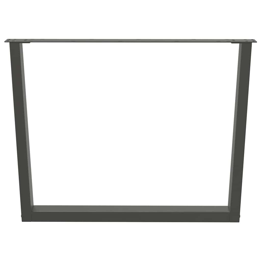 spisebordsben V-formet 3 stk. antracit 100x(72-73,3) cm stål