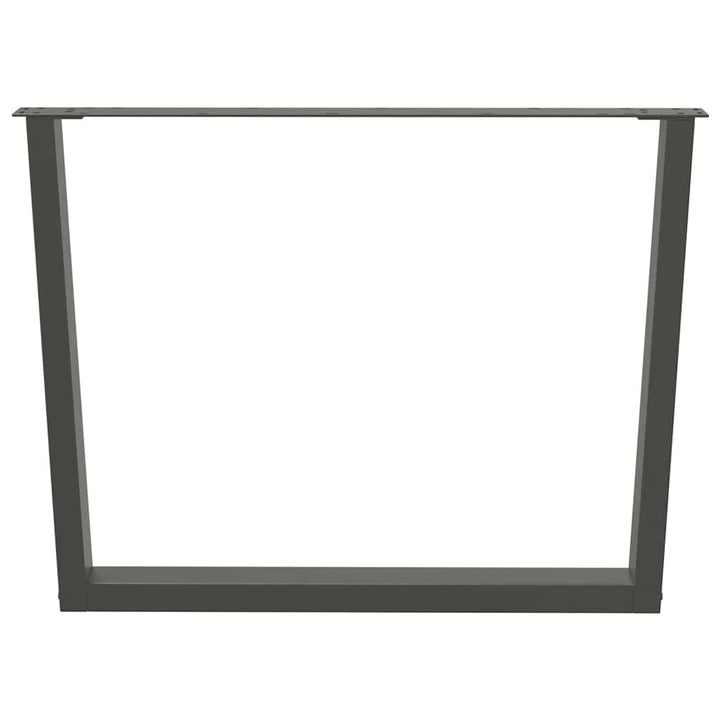 spisebordsben V-formet 3 stk. antracit 100x(72-73,3) cm stål