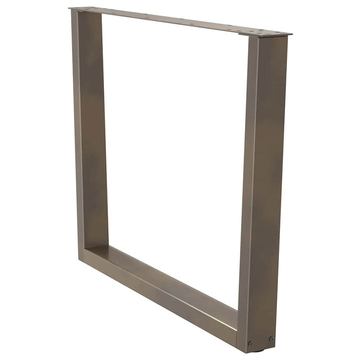 spisebordben V-formet 3 stk. naturstål 100x(72-73,3) cm stål