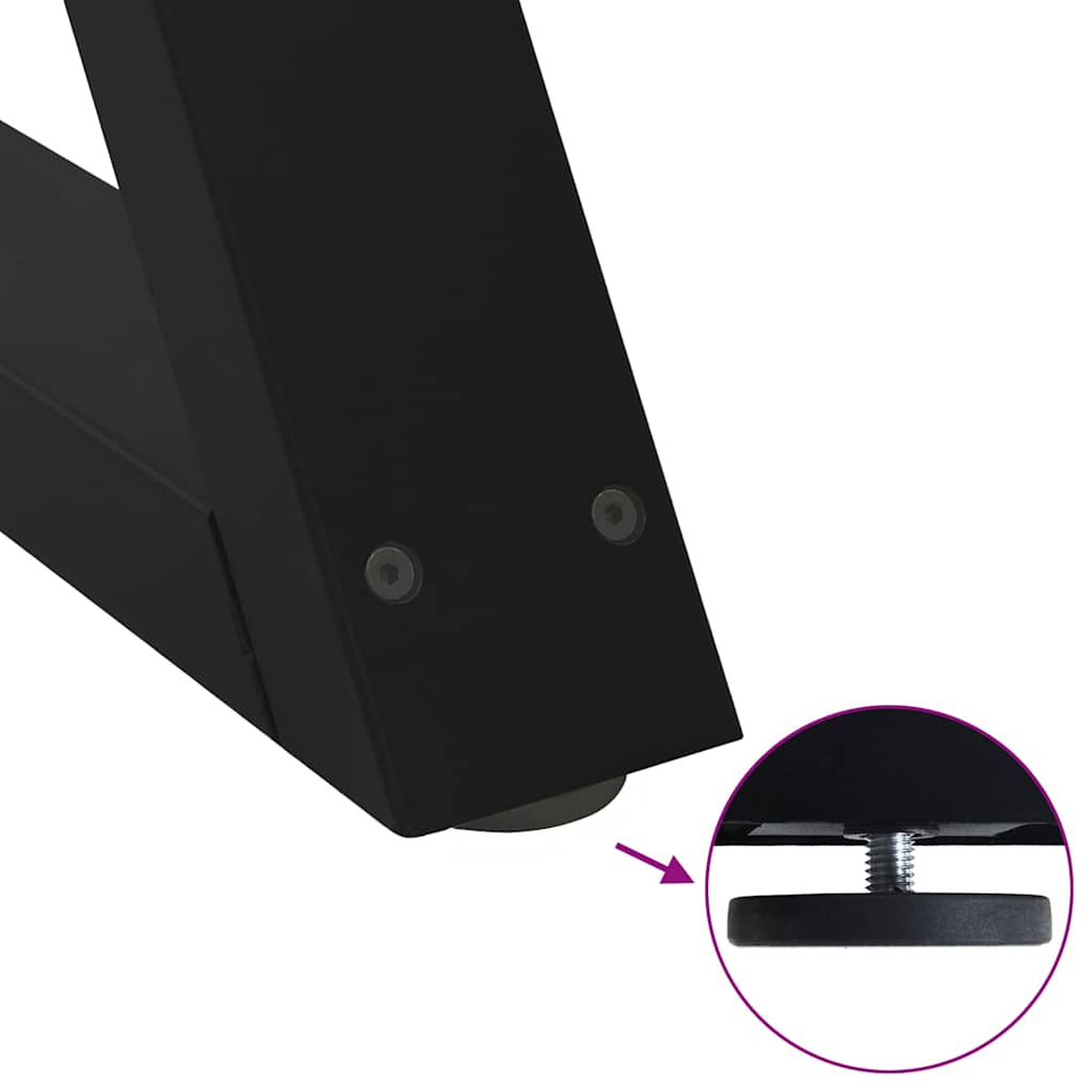 Sofabordben 2 stk Sort 70x(30-31,3) cm Stål