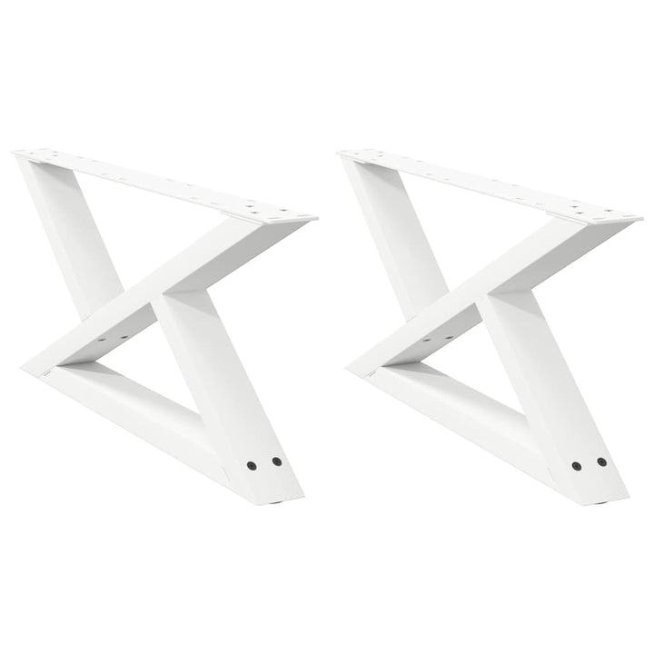 Sofabordben 2 stk Hvid 70x(30-31,3) cm Stål