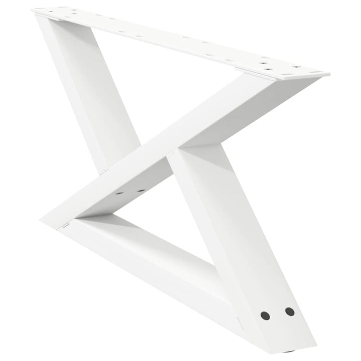 Sofabordben 2 stk Hvid 70x(30-31,3) cm Stål