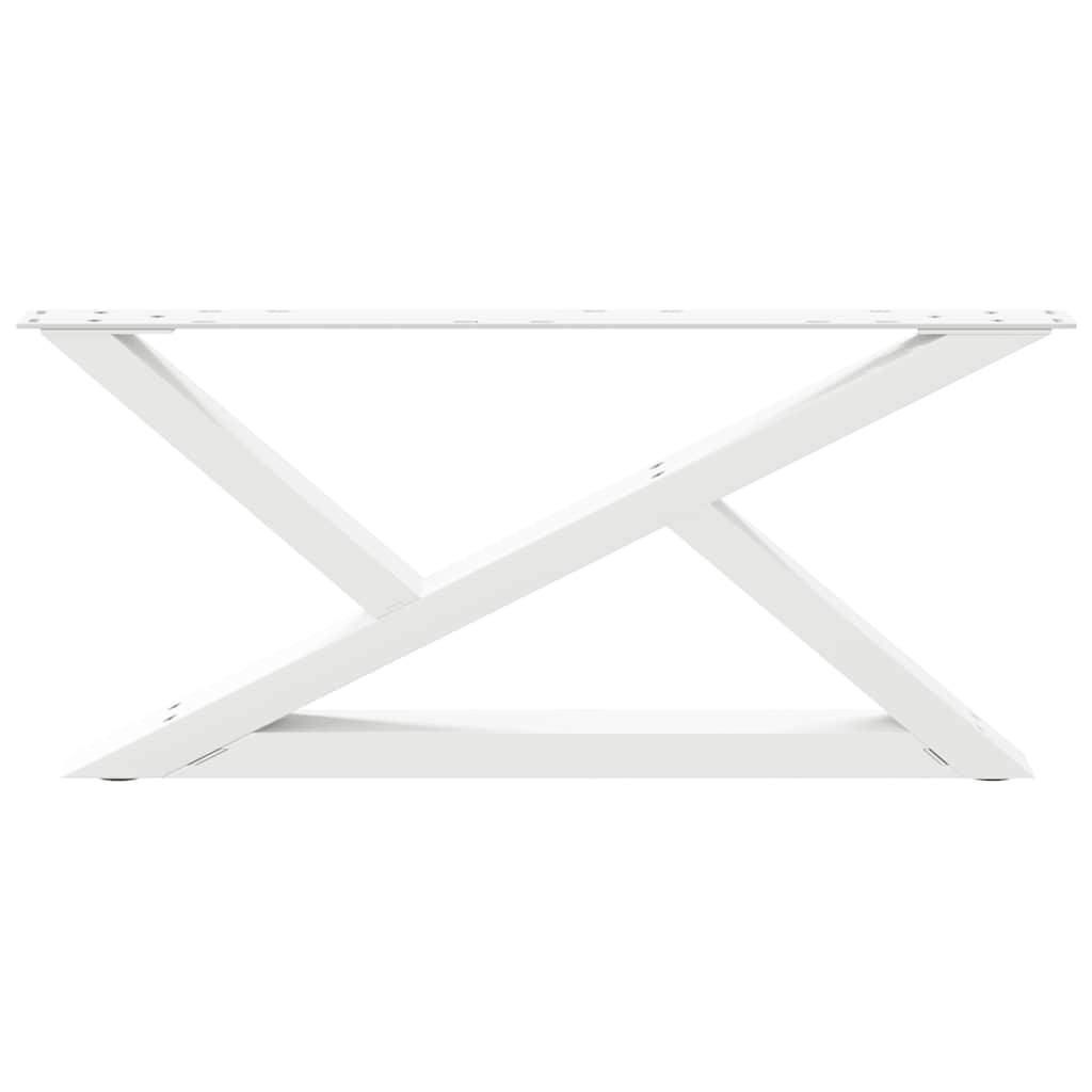 Sofabordben 2 stk Hvid 70x(30-31,3) cm Stål