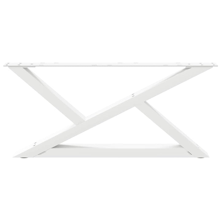 Sofabordben 2 stk Hvid 70x(30-31,3) cm Stål