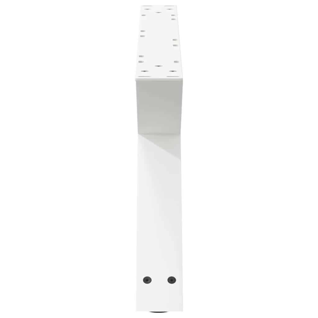 Sofabordben 2 stk Hvid 70x(30-31,3) cm Stål