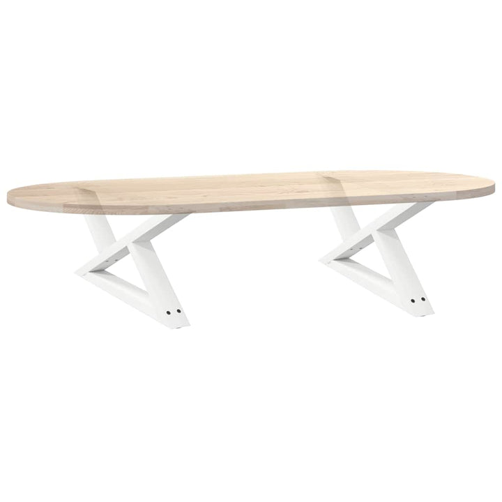 Sofabordben 2 stk Hvid 70x(30-31,3) cm Stål