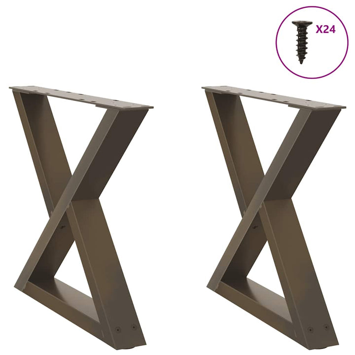 Sofabordben 2 stk Naturstål 50x(42-43,3) cm Stål